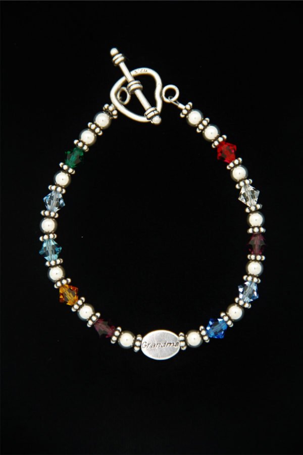 grandma statement with birthstone bracelet