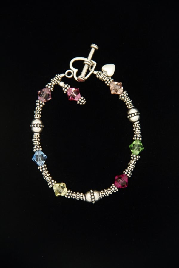 sterling silver pastel friendship bracelet alone