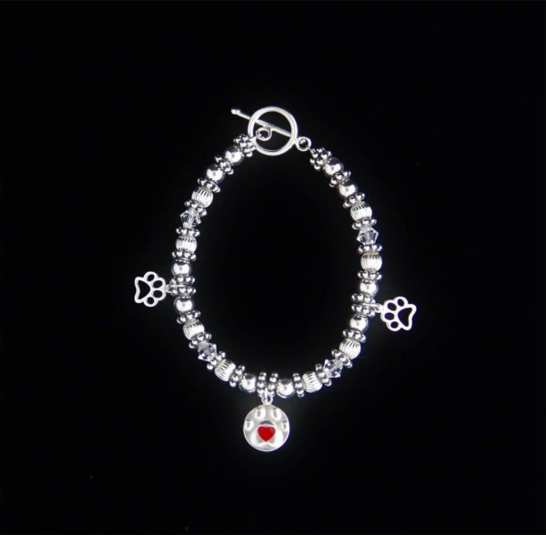 3 charm dog bracelet 8900