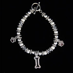 3 charm dog bracelet 8895