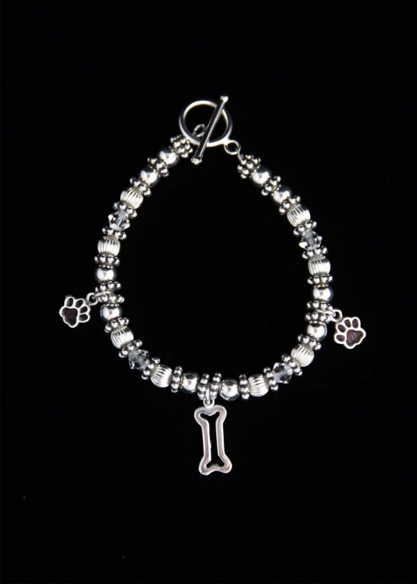 3 charm dog bracelet 8895