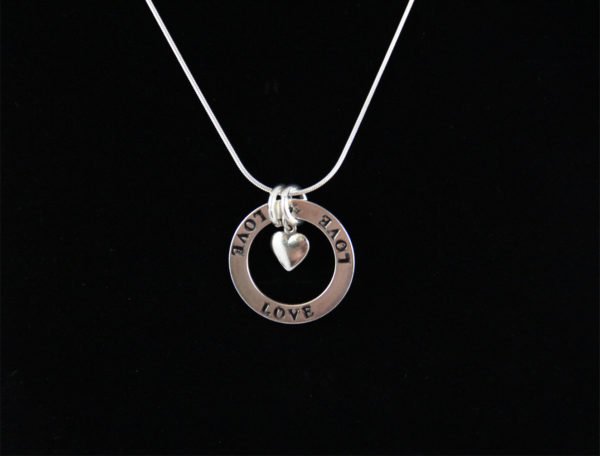 affirmation circle love necklace