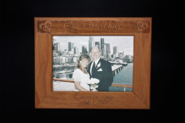 our wedding customized picture frame