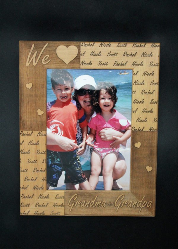 We love grandma and grandpa picture frame